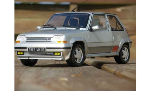 Renault 5 Phase 2 1/18 Norev GT Turbo 2 grijs modelauto