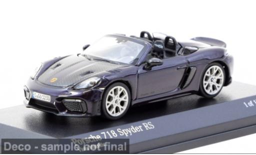 Modelauto Porsche 718 Spyder RS paars 1/64 Tarmac Works