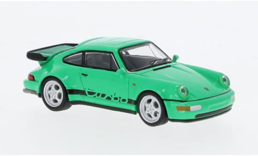 Modelauto Porsche 911 Turbo groen 1/64 Tarmac Works