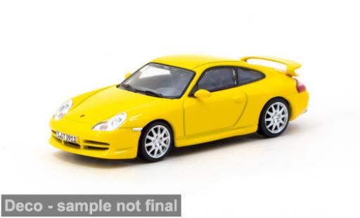 Modelauto Porsche 911 GT3 geel 1/64 Tarmac Works
