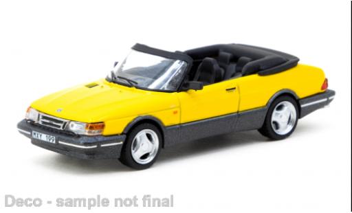 Modelauto Saab 900 Turbo geel 1/64 Tarmac Works