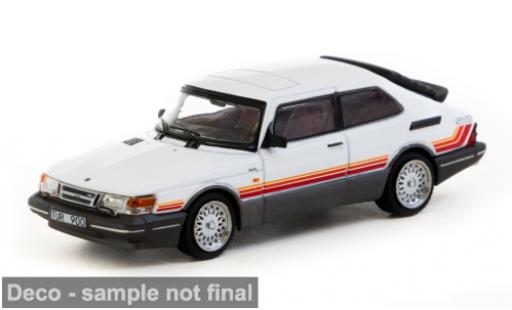 Modelauto Saab 900 Turbo wit/Dekor 1/64 Tarmac Works