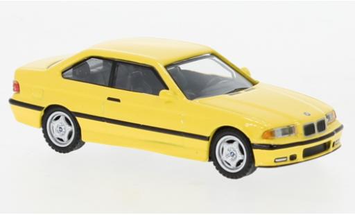 Modelauto Bmw M3 coupe (E36) geel AEG 1/64 Tarmac Works