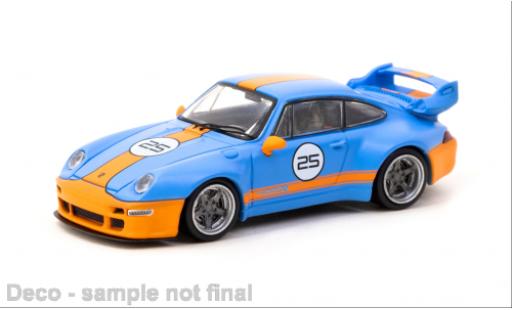 Modelauto Porsche 911 Base Gunther Works blauw /oranje 1/64 Tarmac Works