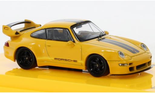 Modelauto Porsche 911 Base Gunther Works geel 1/64 Tarmac Works