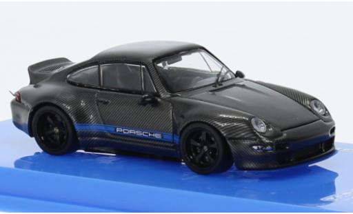 Modelauto Porsche 911 Base Gunther Works zwart 1/64 Tarmac Works