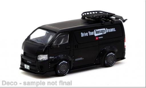 Modelauto Toyota Hiace Widebody zwart 1/64 Tarmac Works