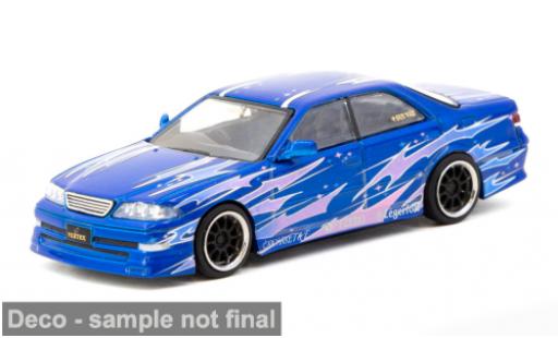 Modelauto Toyota Mark JZX100 II blauw/Dekor 1/64 Tarmac Works