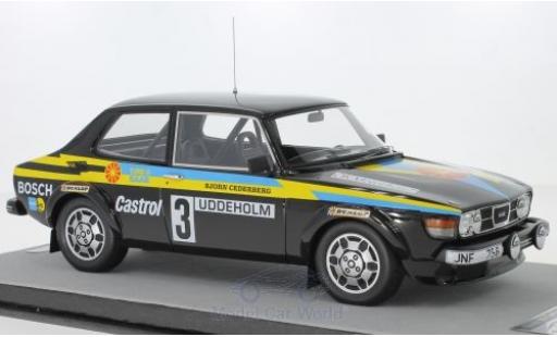Modelauto Saab 99 Rally Sweden Turbo No.3 WM Zweden 1979 S.Blomqvist/B.Cederberg 1/18 Tecnomodel