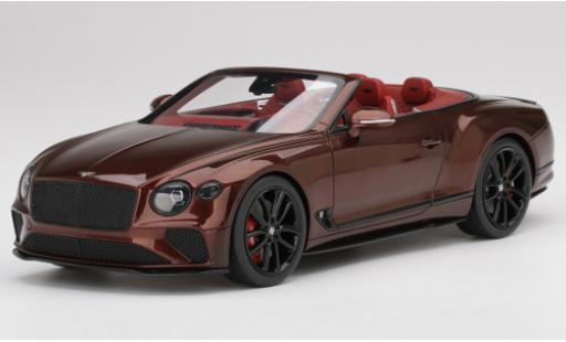 Modelauto Bentley Continental GT Convertible Cabriolet metallic rood 1/18 Top Speed