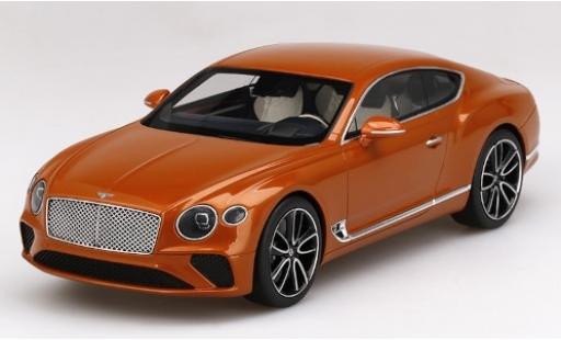Modelauto Bentley Continental GT metallic oranje 2018 1/18 Top Speed