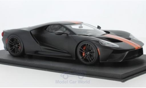 Modelauto Ford GT Berlinetta mat-zwart/oranje 1/18 Top Speed