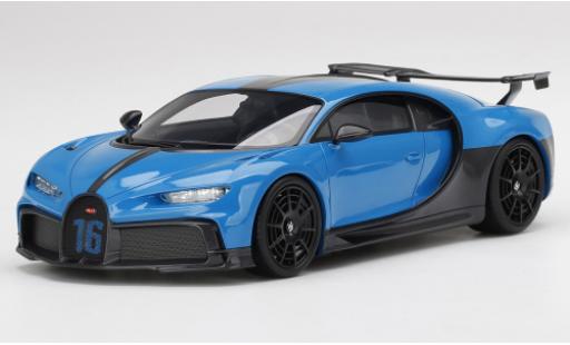 Modelauto Bugatti Chiron Pur Sport blauw/zwart 2020 1/18 Top Speed