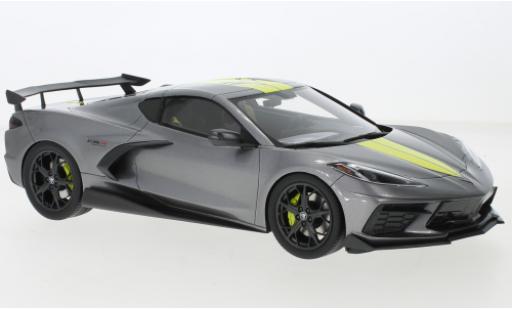 Modelauto Chevrolet Corvette Stingray C8 IMSA GTLM Championship Edition metallic grijs/geel 1/18 Top Speed