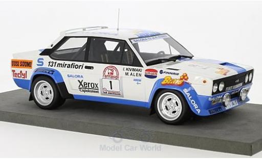 Modelauto Fiat 131 Abarth No.1 Rally WM 1000 Lakes Rally 1980 M.Alen/I.Kivimaki 1/18 Topmarques Collectibles