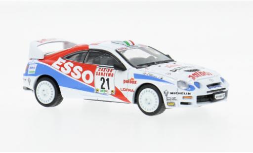 Modelauto Toyota Celica ST205 Rally San Remo 1996 Esso #21 G.Pianezzola/L.Roggia 1/64 BM Creations