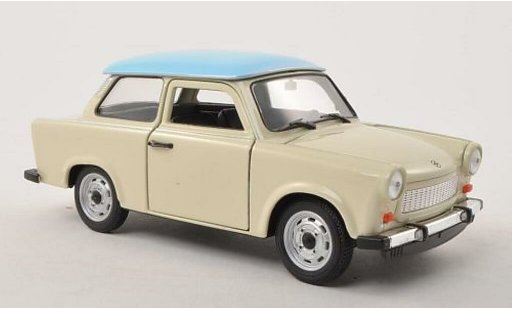 Trabant 601 Base 1/24 Welly beige/blauw modelauto