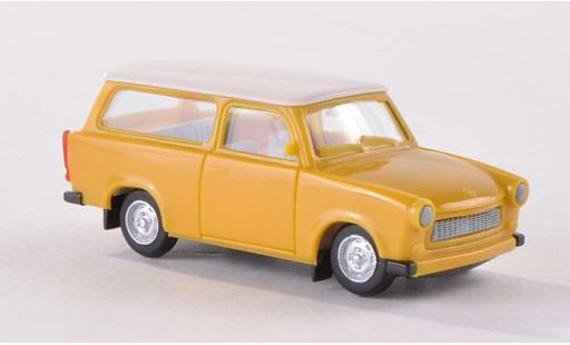 Trabant 601 Universal 1/87 Herpa geel/wit modelauto