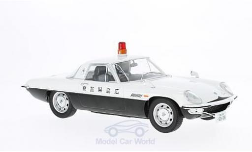 Modelauto Mazda Cosmo Base Sport wit/zwart RHD Politie Japan Diecast Sealed Body Series zonder Vitrine 1/18 Triple 9 Collection