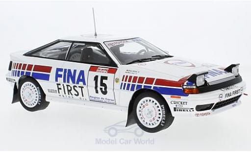 Modelauto Toyota Celica Rally GT-4 (ST 165) No.15 Team Europe Fina Tour de Corse 1991 M.Duez/K.Wicha 1/18 Triple 9 Collection