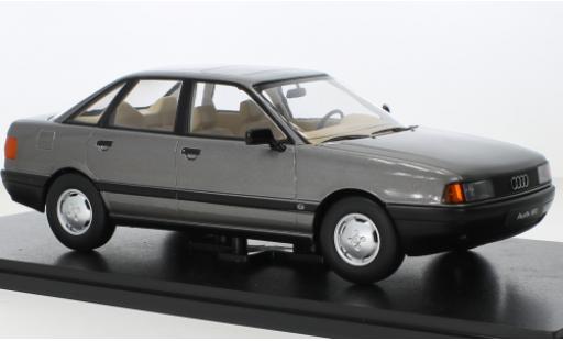 Modelauto Audi 80 berline (B3) metallic grijs 1989 1/18 Triple 9 Collection