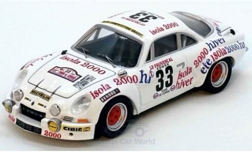 Modelauto Alpine A110 1800 Renault No.33 Rally WM Tour de Corse 1975 G.Fantino/Dor 1/43 Trofeu