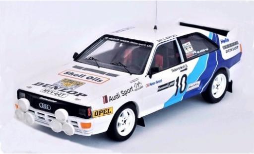 Modelauto Audi Quattro rallye No.10 Malcolm Wilson (Motorsport) LTD. Rally WM Rally Zweden 1985 M.Wilson/N.Harris 1/43 Trofeu