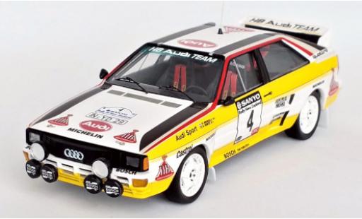 Modelauto Audi Quattro rallye No.4 HB Team HB Rally WM Rally Neuseeland 1984 H.Mikkola/A.Hertz 1/43 Trofeu