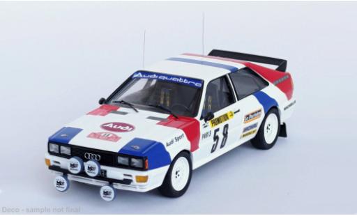 Modelauto Audi Quattro rallye Rally Monte Carlo 1983 #58 1/43 Trofeu