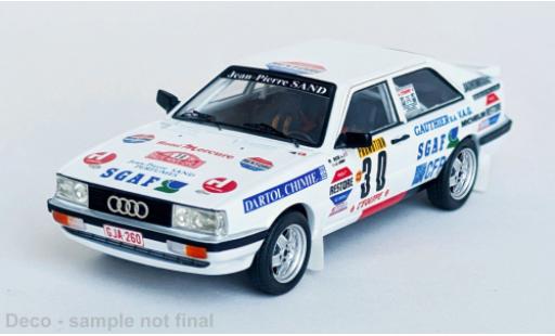 Modelauto Audi Quattro rallye wit Rally Monte Carlo 1987 #30 1/43 Trofeu
