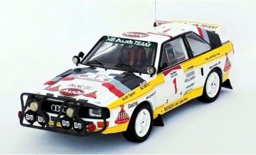 Modelauto Audi Sport Quattro rallye No.1 HB Team HB Rally WM Safari Rally 1985 H.Mikkola/A.Hertz 1/43 Trofeu