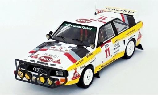 Modelauto Audi Sport Quattro rallye No.11 HB Team HB Rally WM Safari Rally 1985 S.Blomqvist/B.Cederberg 1/43 Trofeu
