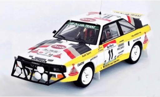 Modelauto Audi Sport Quattro rallye No.11 HB Team Rally WM Rally Bandama 1985 F.Braun/A.Fischer 1/43 Trofeu