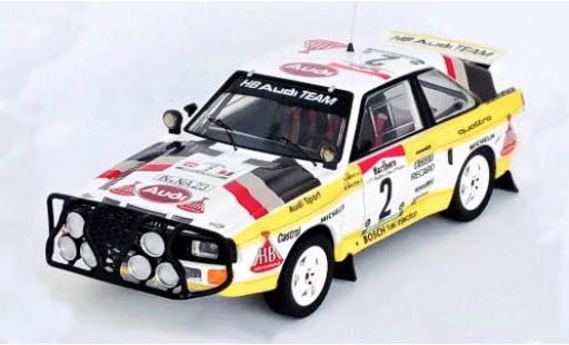 Modelauto Audi Sport Quattro rallye No.2 HB Team Rally WM Rally Bandama 1985 M.Mouton/A.Hertz 1/43 Trofeu