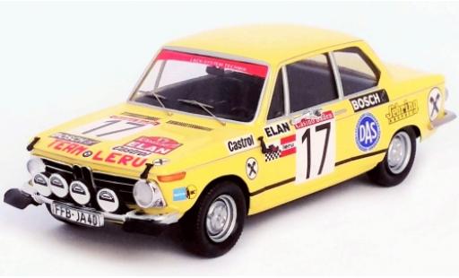 Modelauto Bmw 2002 rallye No.17 Alpenfahrt 1973 H.Gr&Atilde;&frac14;nsteidl/G.Hopf 1/43 Trofeu