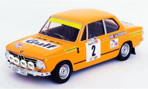 Modelauto Bmw 2002 ti No.2 Rally Portugal 1972 L.Asterhag/C.Billstam 1/43 Trofeu