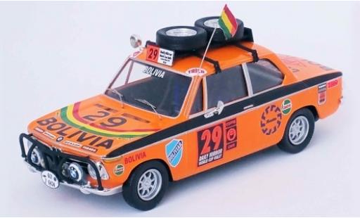 Modelauto Bmw 2002 ti No.29 Bolijfgroenia London - Mexico World Cup Rally 1970 W.Bendek/D.Hubner/J.Burgoa 1/43 Trofeu