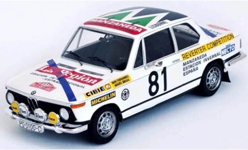 Modelauto Bmw 2002 ti No.81 Rally WM Rally Monte Carlo 1977 B.Fernandez/M.Brasa 1/43 Trofeu