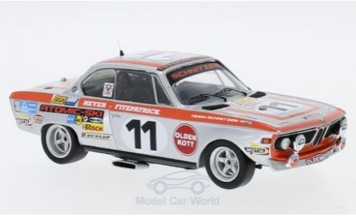 Modelauto Bmw 2800 CS No.11 Schnitzer 24h Spa 1972 J.Fitzpatrick/H.Heyer 1/43 Trofeu