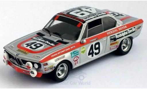 Modelauto Bmw 2800 CS No.49 Schnitzer 24h Le Mans 1972 R.Herzog/H.Heyer 1/43 Trofeu