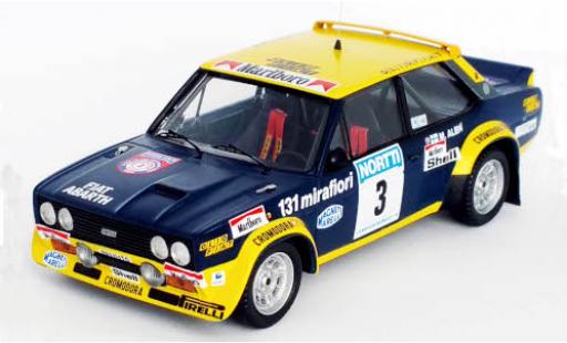 Modelauto Fiat 131 Abarth No.3 Rally WM 1000 Lakes Rally 1976 M.Alen/I.Kivim&Atilde;&curren;ki 1/43 Trofeu