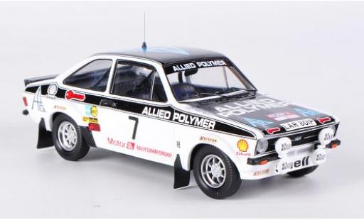 Modelauto Ford Escort RS 1800 II No.7 Allied Polymer Rally Wales 1976 A.Vatanen 1/43 Trofeu