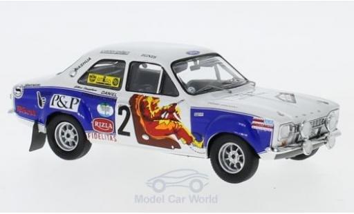Modelauto Ford Escort RS 1600 MK I No.2 Rally Ypres 1974 G.Staepelaere/Jimmy 1/43 Trofeu