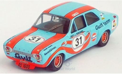 Modelauto Ford Escort RS 1600 MK I RHD No.31 Gulf Brands Hatch 1972 M.Kemil&Atilde;&curren;inen 1/43 Trofeu