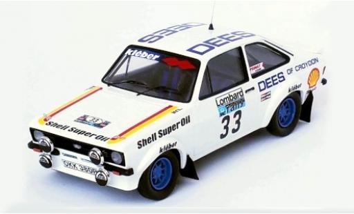 Modelauto Ford Escort RS 1800 MK II RHD No.33 Dees of Croydon Rally WM RAC Rally 1980 T.Brise/P.Short 1/43 Trofeu