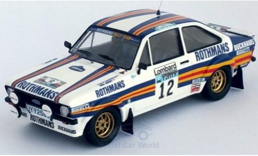 Modelauto Ford Escort RS MK II No.12 Rothmans Rally Team Rothmans Rally WM RAC Rally 1981 P.Airikkala/P.Short 1/43 Trofeu
