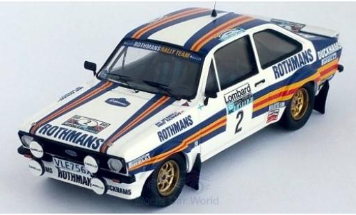 Modelauto Ford Escort RS MK II No.2 Rothmans Rally Team Rothmans Rally WM RAC Rally 1981 A.Vatanen/D.Richards 1/43 Trofeu
