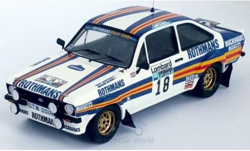Modelauto Ford Escort RS MK II RHD No.18 Rothmans Rally Team Rothmans Rally WM RAC Rally 1981 M.Wilson/T.Harryman 1/43 Trofeu