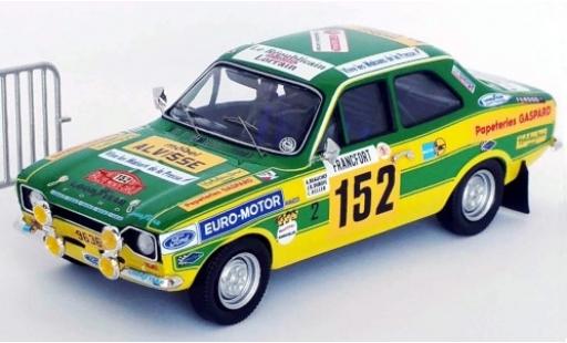Modelauto Ford Escort RS 2000 MkI RS2000 RHD No.152 Euro-Motor Rally Monte Carlo 1977 avec Absperrgitter A.Beauchef/J-R.Dubois/C.Keller 1/43 Trofeu