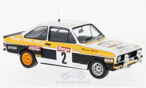 Modelauto Ford Escort RS 1800 MKII tarmac RHD No.2 Tarmac Haspengouw rally 1980 M.Wilson/T.Harryman 1/43 Trofeu